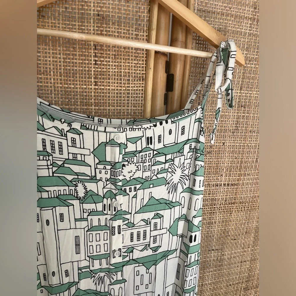 Anthropologie porridge cityscape lounge midi dress - Picture 8 of 11